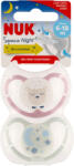 Nuk Space Night szilikon altatócumi, 6-18 hónapos korig, lány - 2 db
