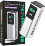 Green Cell GC PBGC25UD - Powerbank PBGC25UD, 25200 mAh, 140 W, 1x USB-A, 2x USB-C Lítium-ion (Li-ion) Alumínium, Fekete, Ezüst (PBGC25UD)