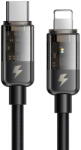 Mcdodo Cablu, Type-C la Lightning, 36W, Transparent, Oprire Automanta, 1.2m - Mcdodo (CA-3160) - Black (KF2359084) - pcone