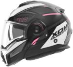 Nox Premium Cască de motocicletă pliabilă NOX PREMIUM Spinner negru-alb-roz (AIM140-2774)