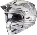 MT Helmets Cască modulară de motocicletă MT Streetfighter SV S Belic A2 alb-gri mat (MT1327D21A22)