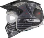 MT Helmets Cască modulară de motocicletă MT Streetfighter SV S Belic B2 negru mat-gri (MT1327D21B22)