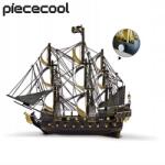 Piececool HB002-KG Fém Puzzle, "Fekete Gyöngy" Hajó Modell, 3D Mágneses (HB002-KG)