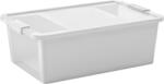 KIS Box fedővel KIS Bi-Box M, 26 liter, fehér, 35x55x19 cm
