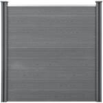 Wohnen WPC szürke kerítéspanel 183x187 cm időjárásálló kerítéselem