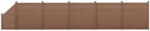 Wohnen WPC kerítéspanel ferde elemmel 183x973 cm barna WPC kerítés nagy területek lekerítéséhez