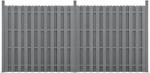 Wohnen WPC kerítéspanel 185×376 cm szürke 2 db-os prémium modern kerítés