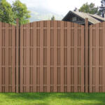 Wohnen WPC félköríves kerítéspanel (165-185)×562 cm barna 3 db-os prémium kertkerítés