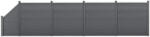 Wohnen WPC kerítéspanel ferde elemmel 183×799 cm szürke WPC kerítés nagy területű kertszakaszokhoz
