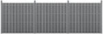 Wohnen WPC kerítéspanel 185x562 cm szürke 3 db-os modern, tartós kertkerítés