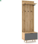 Wipmeb Előszoba bútor szett Evoke tölgy / tablila / grafit színkombinációban - NORDIC D