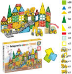 Mamido Mágneses építőkocka közlekedési város 50 darab, 5x építőjármű MT1446 (MT1446) - mamido