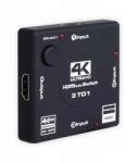 PAWONIK 3x1 Hdmi 2.0 Switch Elosztó Váltó 4K 60Hz (JL-4K0301S)