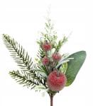  Karácsonyfadísz, alma és toboz, dekorációs pik, kb. 30cm hosszú (yc69-01)