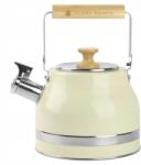 Silesia Emalia Feliks 2, 3 literes rozsdamentes acél teáskanna síppal, krém színű Indukciós És Gáz tűzhelyhez (5905155031136)