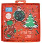 PME Süteménykiszúrók, zokni, dísz, karácsonyfa, 3db-os készlet, PME (SCB710)