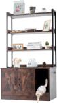 Vevor Alomtálca tok, 3 polccal, sötétbarna, 85×49×149cm (Vevor)