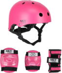 Nils Extreme Készlet sisak védőkkel Nils Extreme MR290+H230 S rózsaszín