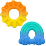 Bright Starts Szilikon Rágóka Chance of Smiles 3 Hónapos Kortól - Puha BPA-mentes Fogzást Könnyítő Babarágóka