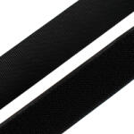 Takoy Bandă velcro/arici cu profil mic scai + pluș negru de 38 mm