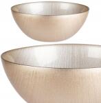 Home Styling Collection Champagne arany színű üveg tálaló tál, 21cm, snackekhez (HV042703)