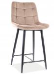 Signal Hoker stílusos bárszék bézs bárszék velvet Chic H-2 (CHICH2VCBE)