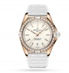  Breitling Óraszíj, 20mm, kaucsuk, fehér, 18mm csat (322S)