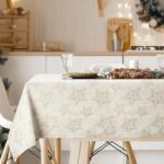 Takoy Karácsonyi asztalterítő 145x300 cm krémszínű arany csillagokkal