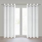 Takoy Karácsonyi függöny 140x250 cm fehér-ezüst csillagmintával