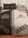  Királyi Páros ágyneműhuzat - Fekete- fehér 6 részes ágyneműgarnitúra