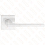 METAL-BUD ELSA/VENA ajtókilincs szögletes K-rozettás - FIT rozettás 6mm szálcsiszolt nikkel Csak kilincs fels (25-MB-VELSKFINS-50-K)