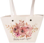 Valex Decor 10db. "Boldog anyák napját! " feliratos virág táska 20(h) x 12(sz) x 12(m) cm (FBX-09)