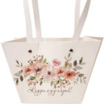 Valex Decor 10db. "Legyen szép napod! " feliratos virág táska 20(h) x 12(sz) x 12(m) cm (FBX-07)