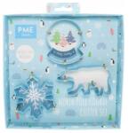 PME Mézeskalács kiszúró készlet, Hópihe, Hógömb, Maci, 3db (SCB711)