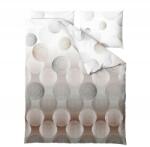 ZARATEX Pamut ágyneműhuzat garnitúra 220x200 Galaxy fehér barna fekete geometrikus mintával