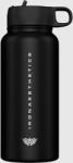 Iron Aesthetics Sticlă oțel inoxidabil cu pai Iron Aesthetics Flip Sip 500 ml, neagră: Neagră (P3041A16535)