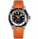  Breitling 18mm-es Diver Pro IV gumiszíj, narancssárga, 16mm csathoz (318S)