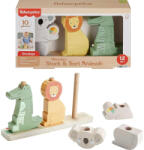 Fisher Price Jucarie din lemn de stivuit, animale, 10 piese, 12 luni+ (145762)