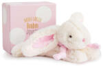Doudou Iepuraș cu Eșarfă, Roz bonbon, cutie cadou - 20 cm alb / trandafir (14311B)