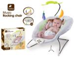Fairchild scaun muzical, cu vibrații, cu tetieră var/albastru (123A04) Sezlong balansoar bebelusi