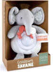 Doudou Jucarie de pluș, Elefant cu lumină de veghe COULEURS SAVANE, 15 cm Gri (13DABC)