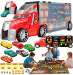 MalPlay Set de camion de transport auto cu mașinute, joc de masă (139DE4)