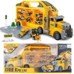 MalPlay Set de masinute de constructie cu camion de transport cutie Truck Metal (139DD3)