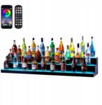 Vevor megvilágított LED palacktartó polc, 152×30×25cm, 3 szintes, RF vezérlés, mobil alkalmazás (5907021448802)