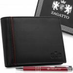 Zagatto Férfi bőr pénztárca fekete vízszintes valódi bőr Rfid védelemmel Zagatto (ZG-N992-F16)