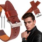 Polax Bőrszíj órához, 22mm, Size 2XL, barna, valódi bőr (TgAkCz+S222XLPpyBr)