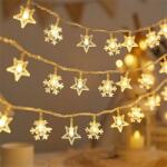 Instalatie Craciun LED Snowflake and Star, 3m, 20 luminite, 3xAA, Alb (5906849663060)