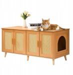 Vevor Alomtálca szekrény, fa, 2 rekeszes, macskaházhoz, natúr (5907021446495)
