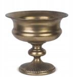 Domdekoracji Virágcserép kaspó, antikolt arany, fém, 22.5×24.5×24.5cm (121886)