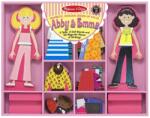 Melissa & Doug Melissa Doug Set Papusi Magnetice Abby si Emma 56 Piese Lemn Creativitate Copii 3 (4940)